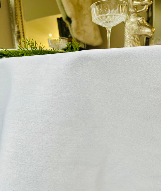 Classic White Tablecloth